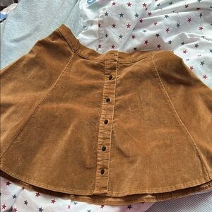 Brandy Melville Tan A-Line Mini Skirt